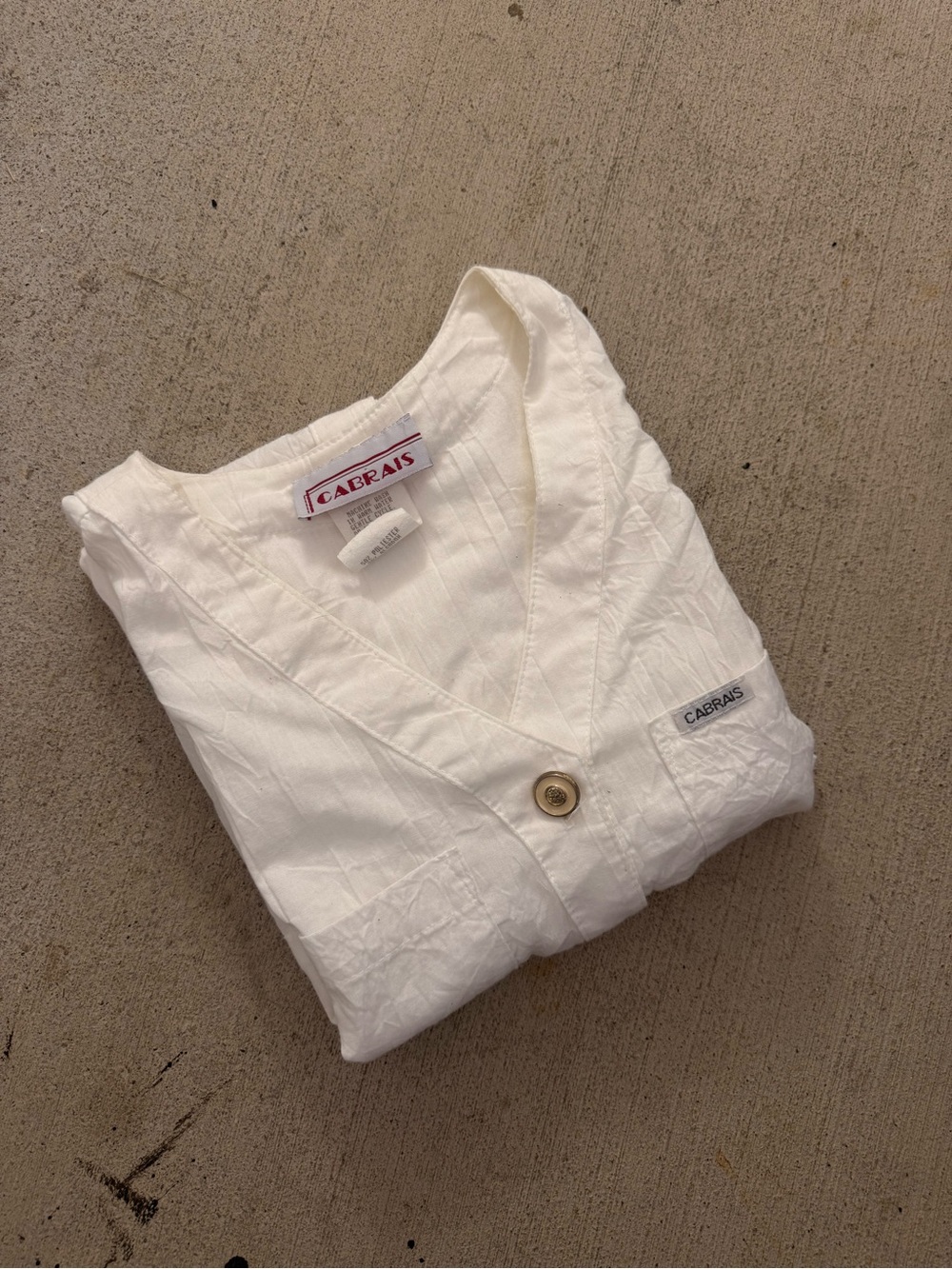 Vintage 70s Cabrais Womens Button Up Shirt